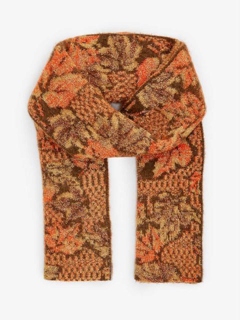 ERL Floral-intarsia knitted scarf