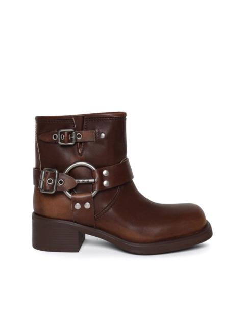 Miu Miu 50mm vintage-effect leather boots