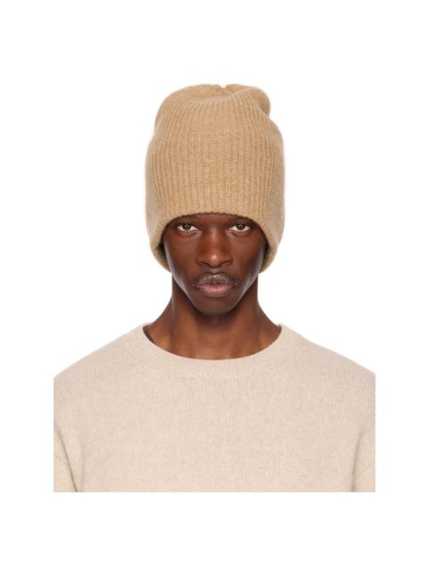 The Elder Statesman Beige Watchman Beanie