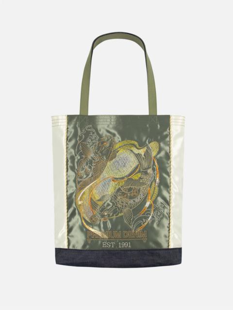 EVISU TATTOO KOI EMBROIDERY TOTE BAG