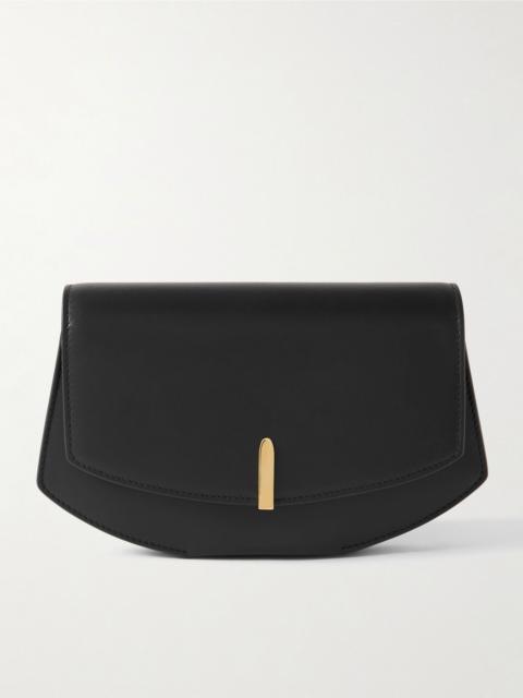 SAVETTE Florence leather clutch Black