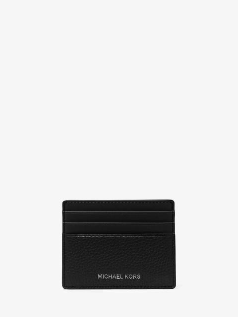 MICHAEL KORS Cooper Pebbled Leather Tall Card Case