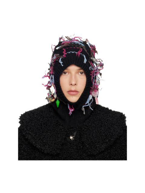 Chopova Lowena Black Washed Up Balaclava