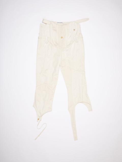 Patchwork trousers - White