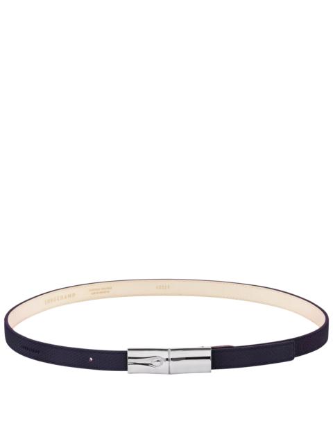 Longchamp Roseau Ladies' belt Bilberry - Leather