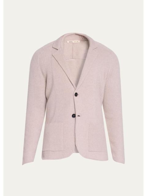 massimo alba Melange Brushed Cashmere Crewneck Sweater