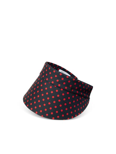 MAISON MICHEL Patty polka-dot visor hat