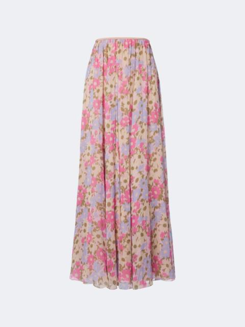 Valentino Floral silk crêpe de chine maxi skirt