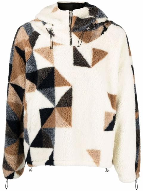 424 fleece geometric-detail sweatshirt