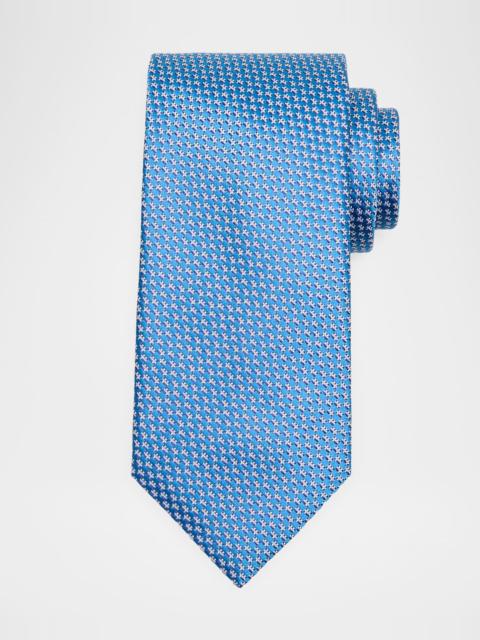 Brioni Men & apos;s Geometric-Woven Jacquard Silk Tie
