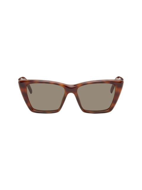 SAINT LAURENT Brown SL 276 Mica Plump Sunglasses