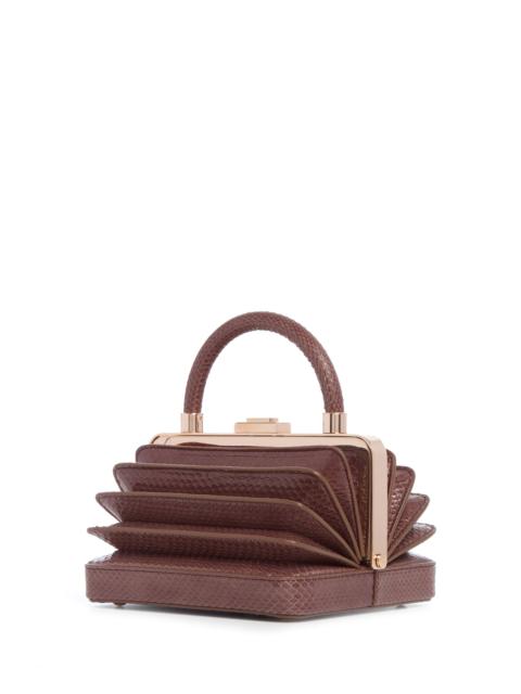GABRIELA HEARST Diana Bag in Chocolate Snakeskin