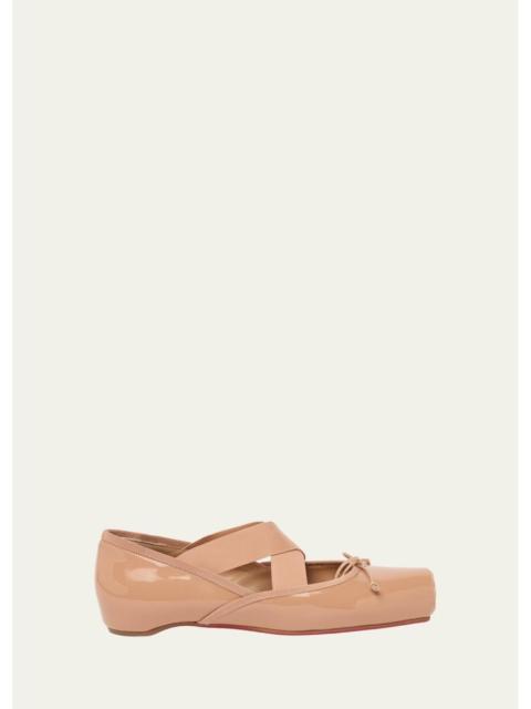 Christian Louboutin Cassiasticina Patent Leather Ballerina Flats
