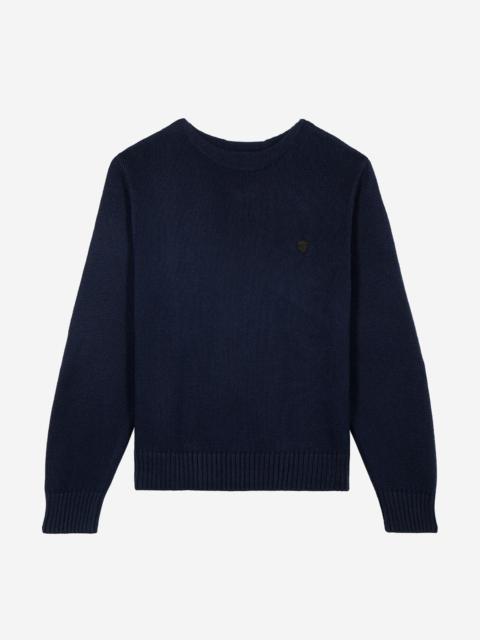 The Kooples NAVY BOAT-NECK SWEATER