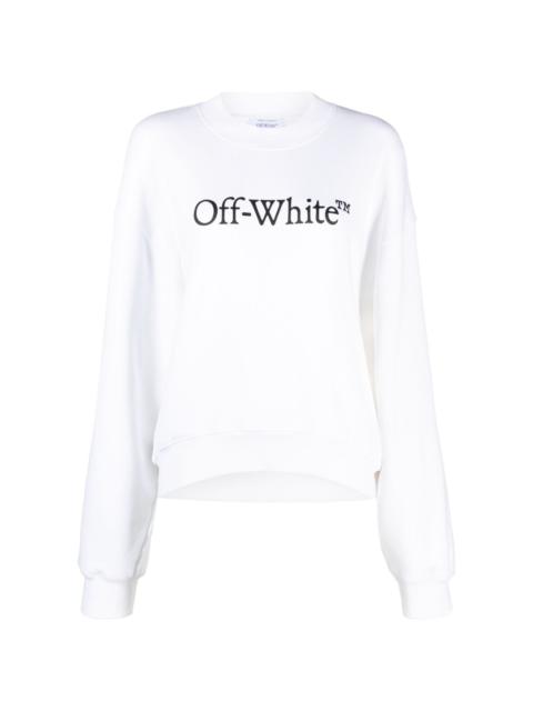 Off-White Bookish logo-print cotton sweatshirt