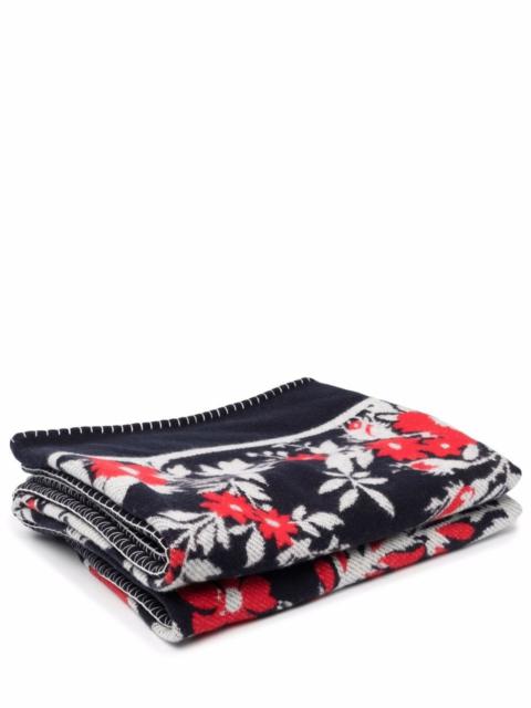 Erdem floral intarsia knitted blanket