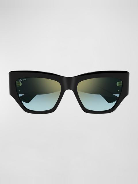 Cartier Monogram Acetate Cat-Eye Sunglasses