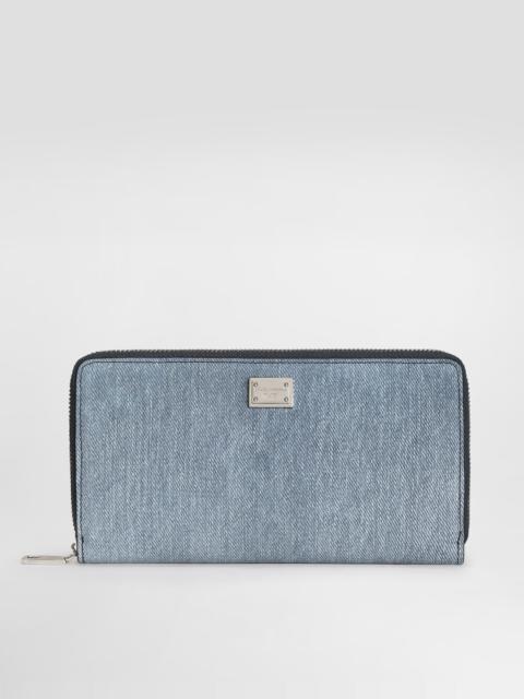 Dolce & Gabbana Denim nubuck wallet