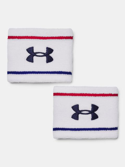 Under Armour Unisex UA Striped Performance Terry 2-Pack Wristbands