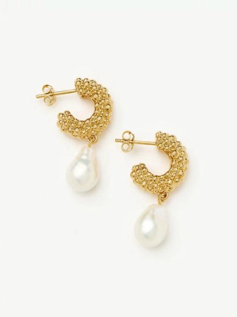 MISSOMA Pearl Baya Charm Hoop Earrings