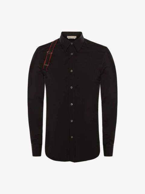 Men's Alexander McQueen Signature Harness Shirt in Black