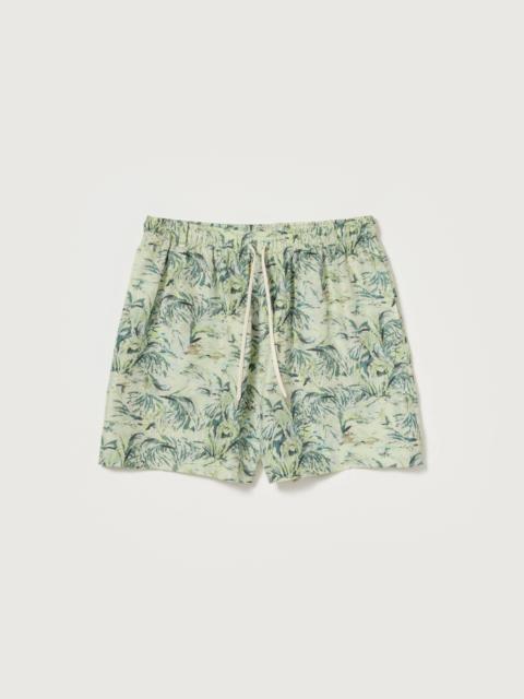 AURALEE PRINTED AIRY SILK SHORTS