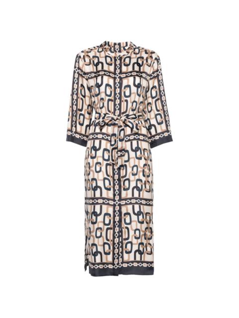 chain-print midi dress