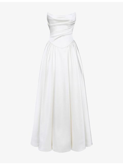 House of CB Jelena Strapless Satin Bridal Gown