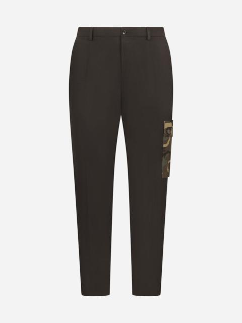 Dolce & Gabbana Cotton pants with camouflage-print details