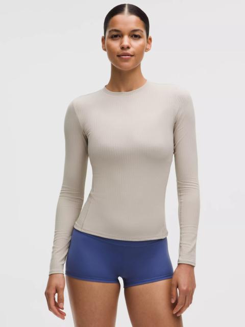 lululemon Wundermost Ultra-Soft Ribbed Nulu Crewneck Long-Sleeve Shirt