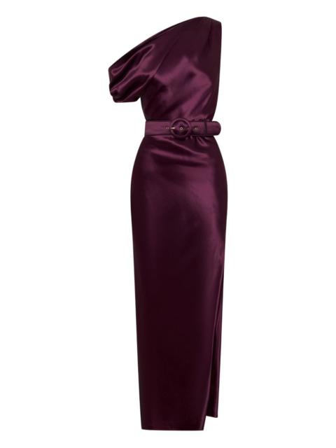 NICHOLAS Eartha one-shoulder belted maxi dress