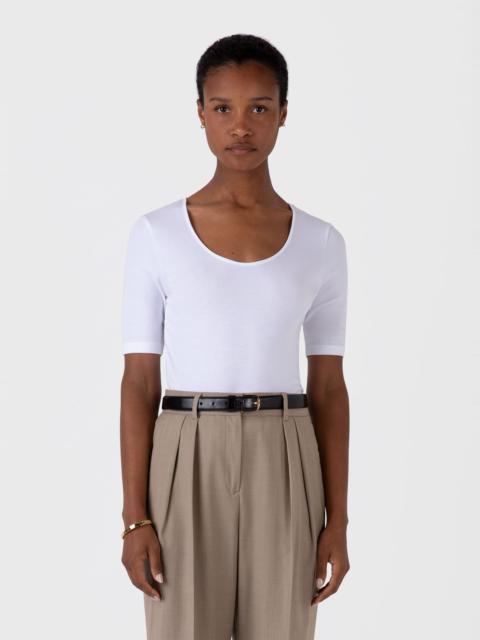 Sunspel Stretch Cotton Scoop Top