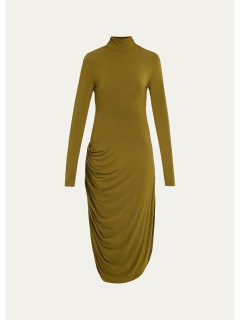 Proenza Schouler Imogen Draped Turtleneck Dress