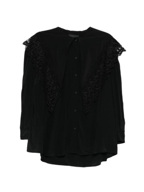 Simone Rocha lace-trim shirt