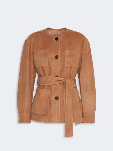 Max Mara BOEMIA Belted suede jacket - CAMEL