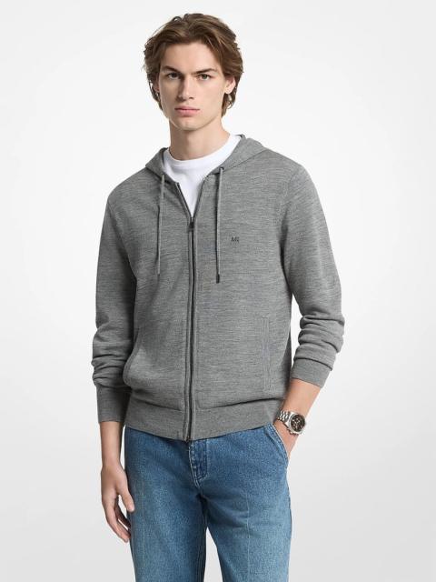 MICHAEL KORS Wool Zip-Up Hoodie