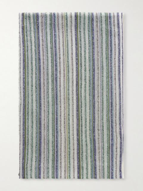 Missoni Sequin-trimmed Striped Metallic Crochet-knit Wrap