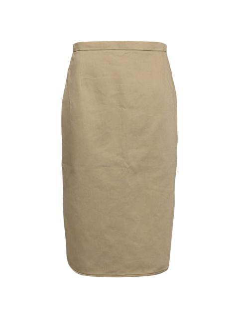 N°21 stretch-cotton pencil skirt