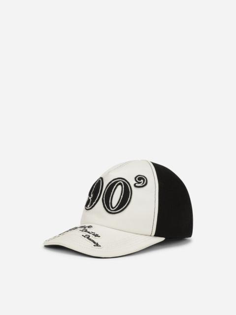 Dolce & Gabbana Baize and leather baseball cap with lettering