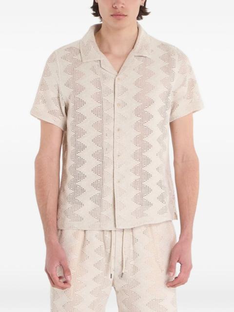 GUESS USA chevron-knit shirt