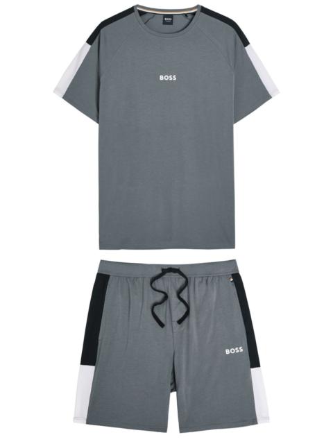 BOSS Boss Logo-print Cotton-blend Lounge set