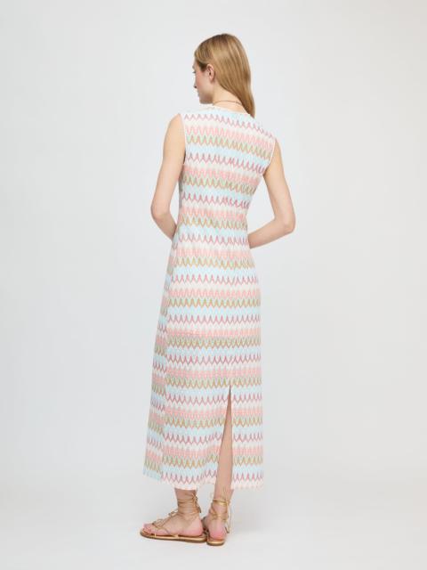 Hill House Home The Taytum Dress - White Multi Smooth Shimmer Knit