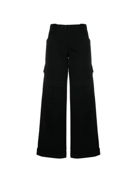 wide-leg cargo trousers