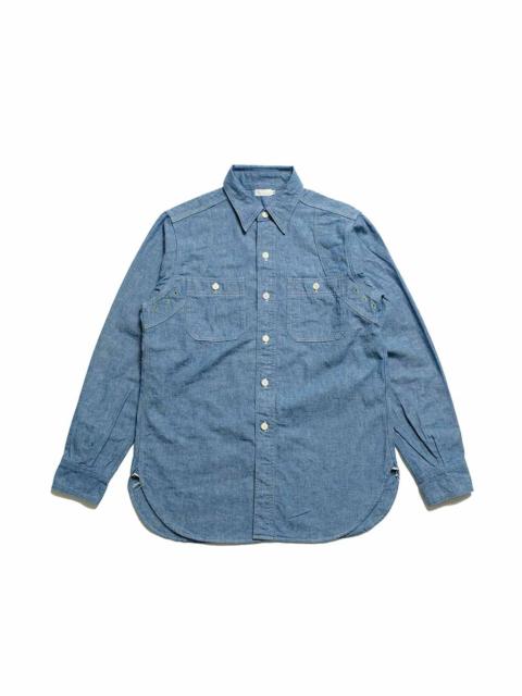 Warehouse & Co. VENTILATION TRIPLE STITCH CHAMBRAY SHIRTS - 3064-25