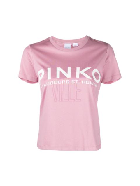 PINKO logo-print cotton T-shirt