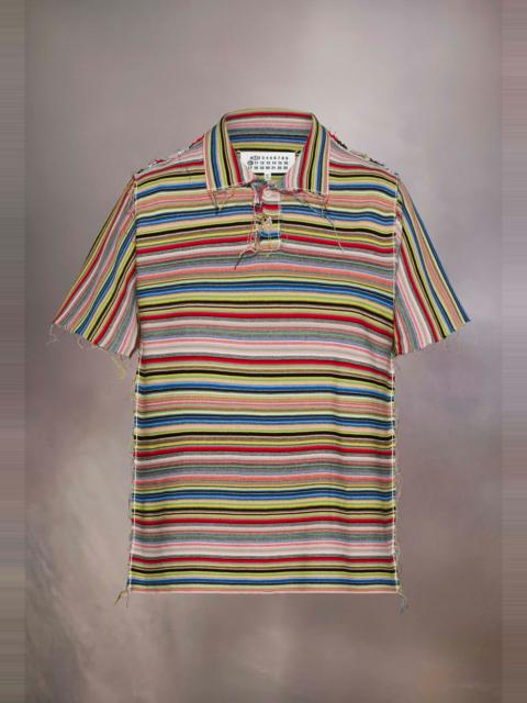 Maison Margiela Stripe knit polo shirt