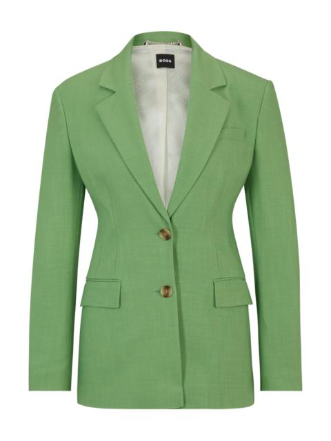 BOSS SINGLE-BREASTED JACKET IN STRETCH FABRIC