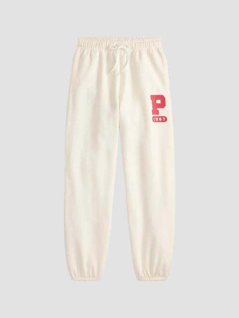Polo Ralph Lauren Women's Vintage Logo Fleece Jogger Pants - Warm White
