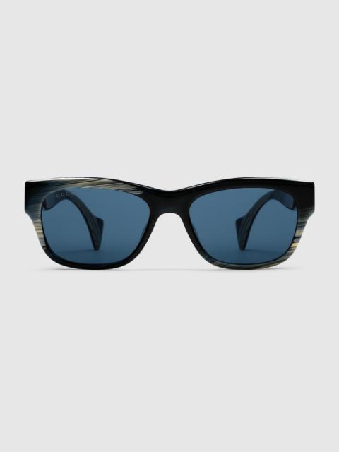 Rectangular frame sunglasses