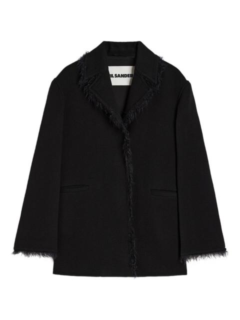 Jil Sander feather-trimmed jacket